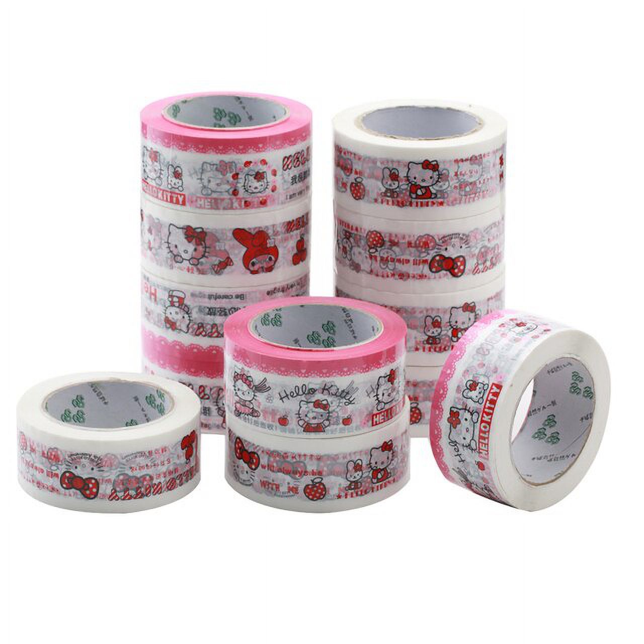 12pcs Pink packing tape packaging tape white cartoon cute tape 